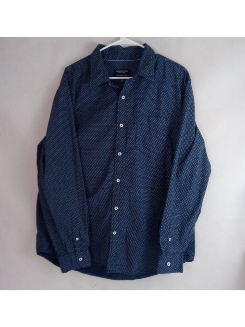 American Eagle Athletic Fit Men's Dark Blue Dress Shirt Size XXL
